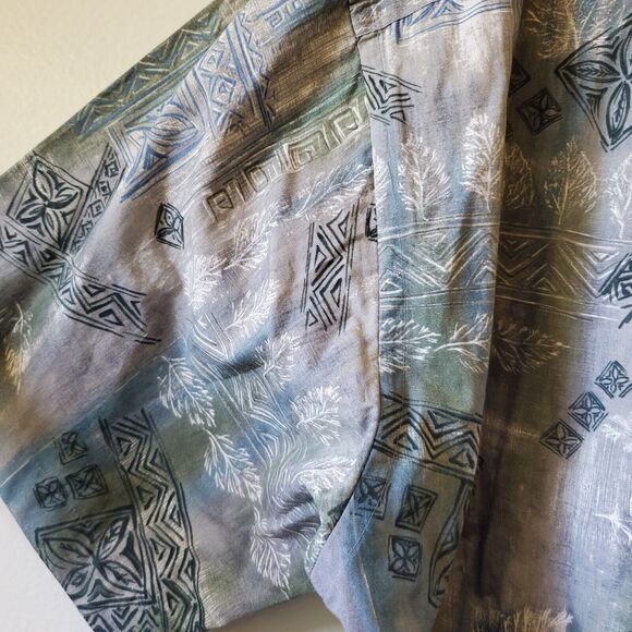 HOLLIS RIVER Mens XL Cotton Short Sleeve Hawaiian Beach Surf Button Shirt - Picture 9 of 13